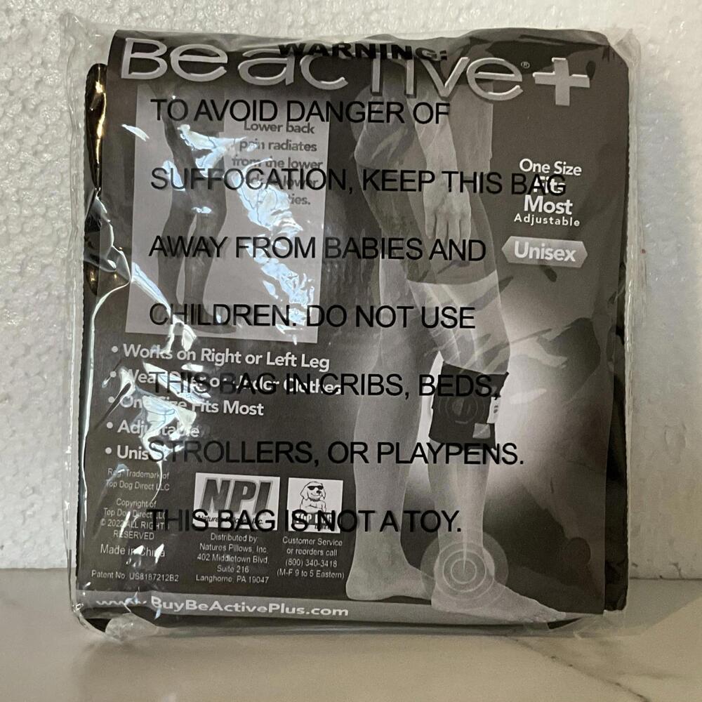 Beactive + Unisex Acupressure System Sciatica Pain Relief Brace OS Black